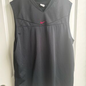 Nike Black Athletic Top with Red Logo